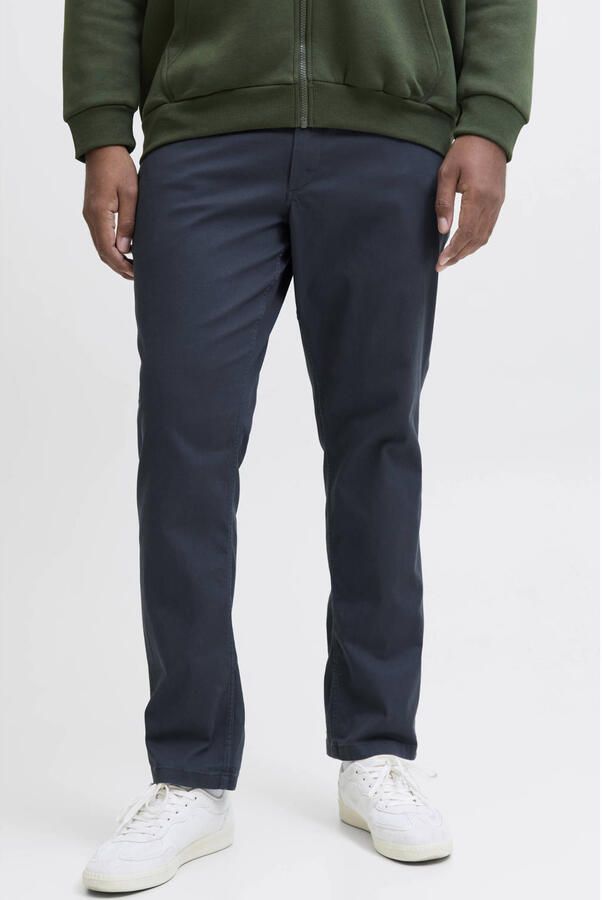 Jack & Jones Plus SIZE stoffen broek met knoop- en ritssluiting model 'MARCO'