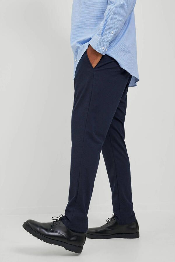 JACK & JONES PLUS SIZE slim fit chino JPSTMARCO Plus Size donkerblauw