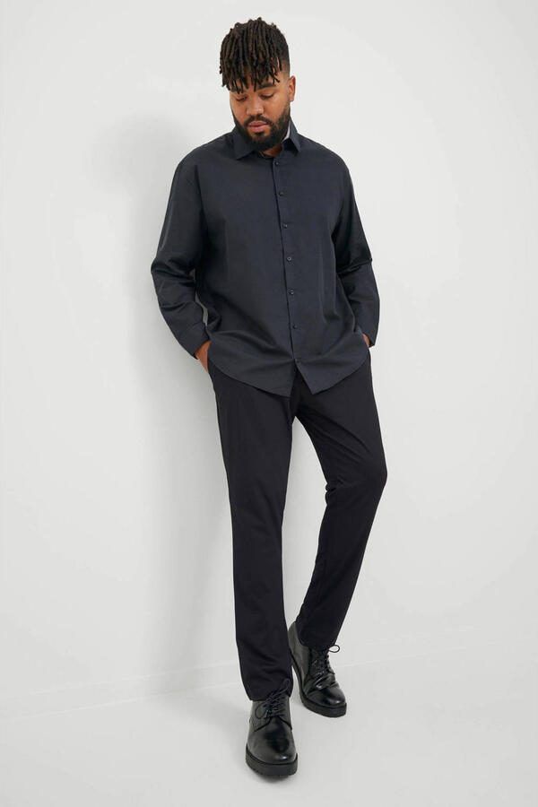 JACK & JONES PLUS SIZE slim fit chino JPSTMARCO Plus Size zwart - Foto 3