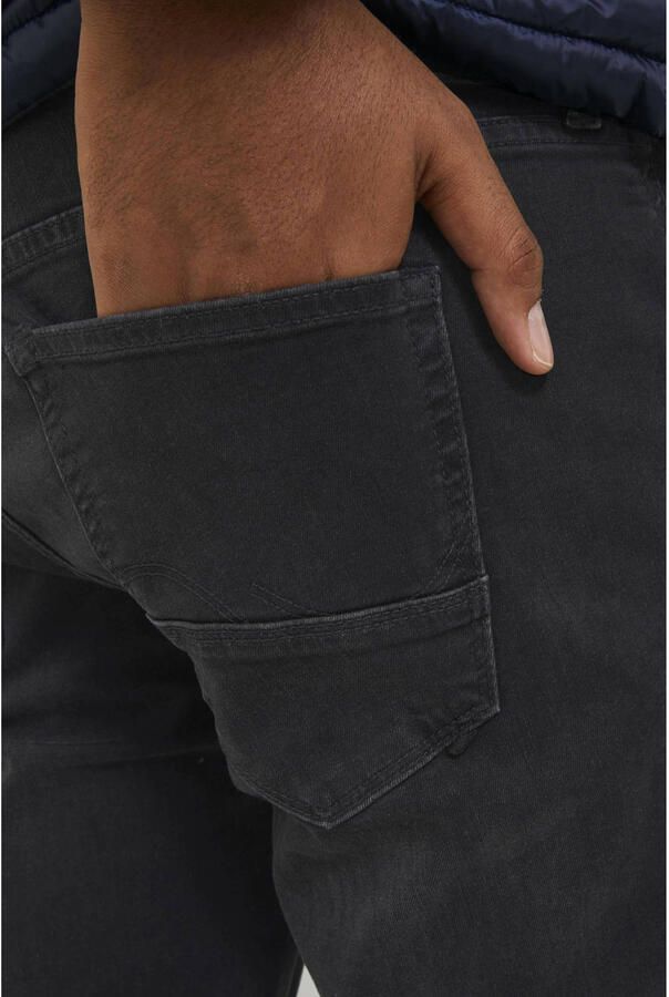JACK & JONES PLUS SIZE slim fit jeans JJIGLENN Plus Size zwart - Foto 3