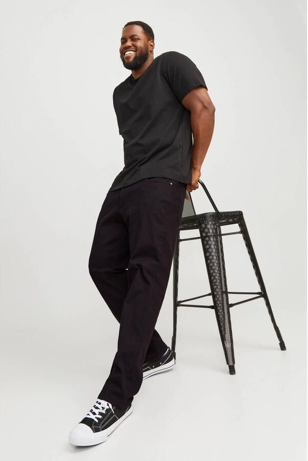 JACK & JONES PLUS SIZE slim fit jeans JJITIM JJORIGINAL Plus Size black denim 816