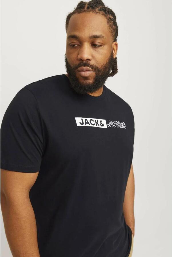 JACK & JONES PLUS SIZE slim fit T-shirt JJECORP Plus Size met printopdruk