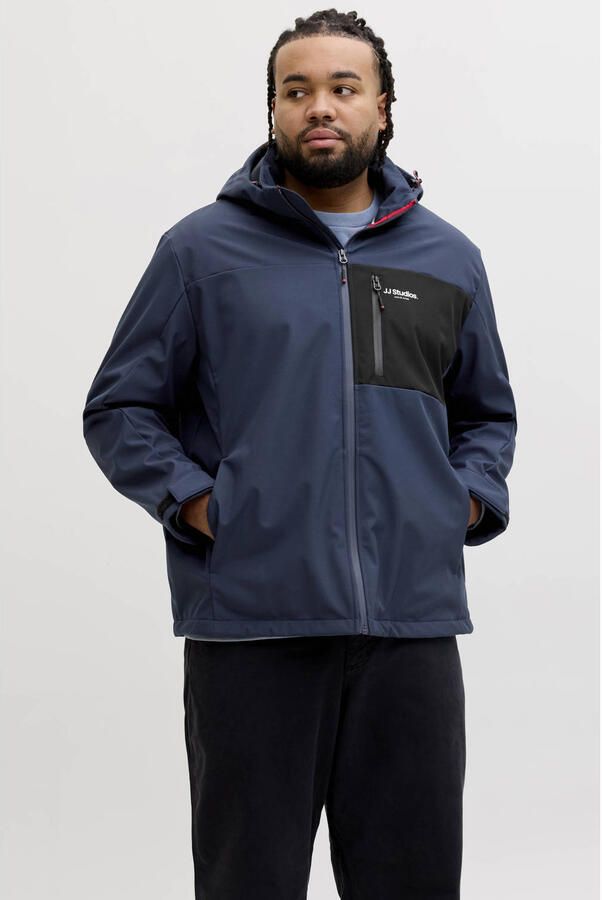 JACK & JONES PLUS SIZE softshell jas Plus Size donkerblauw