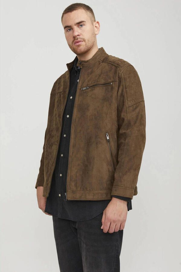 Jack & Jones Plus SIZE jack in leerlook model 'COROCKY'