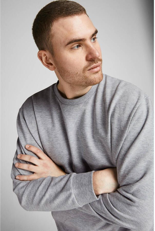 JACK & JONES PLUS SIZE sweater JJEBASIC Plus Size light grey melange - Foto 2