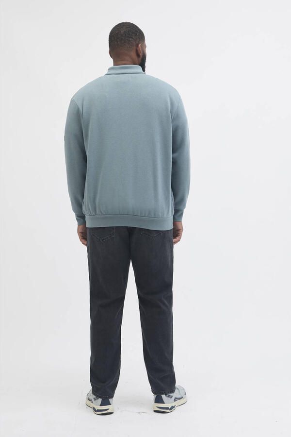 JACK & JONES PLUS SIZE sweatvest met textuur blauw