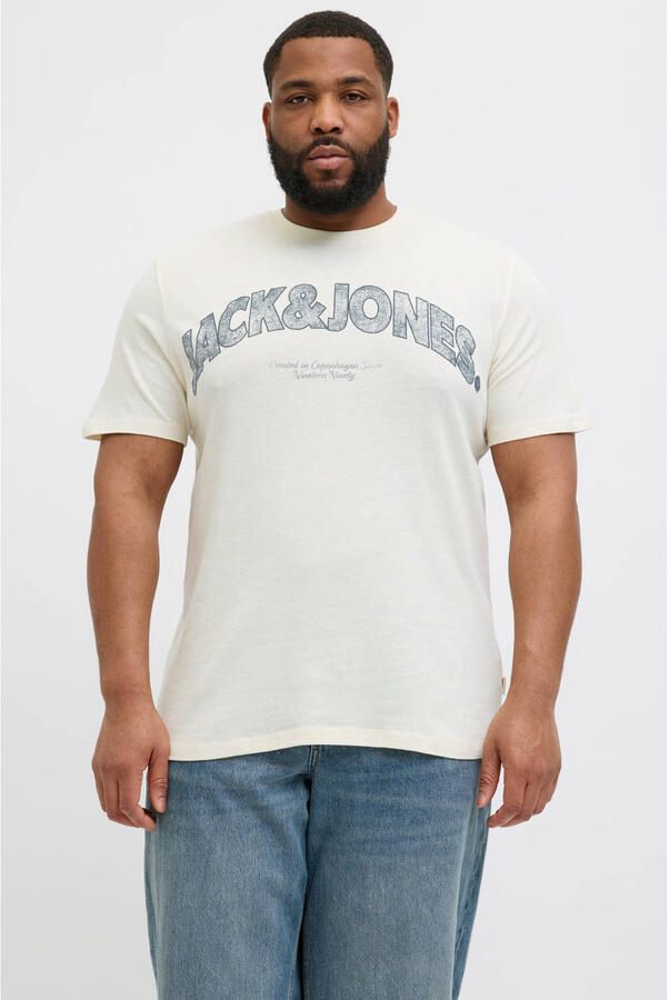 Jack & Jones PlusSize Shirt met print JORALMERIA BOLD BRANDING TEE SS CN PLS - Foto 2