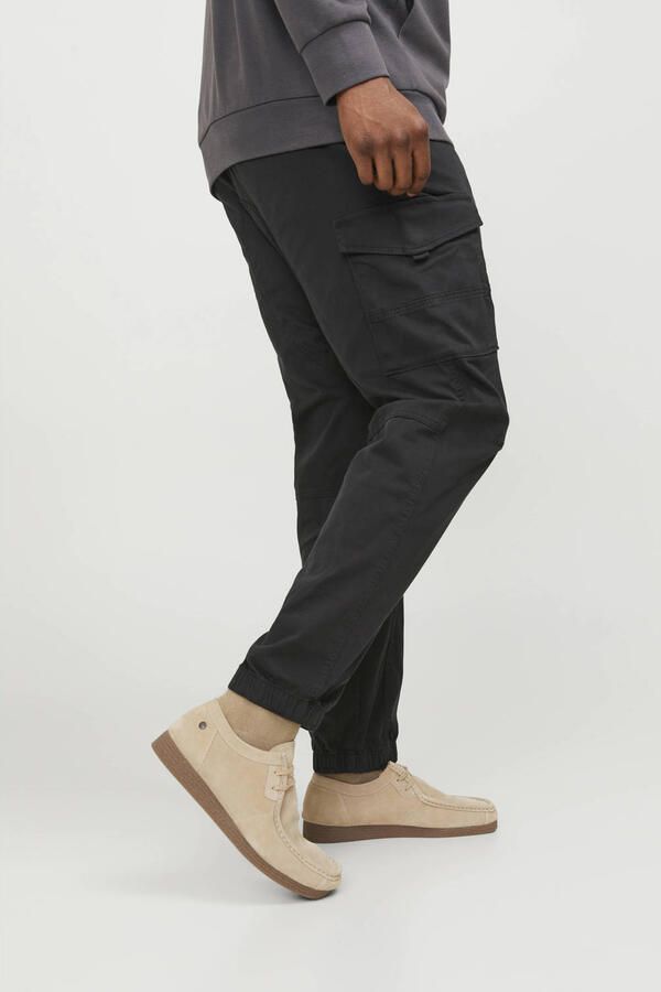 JACK & JONES PLUS SIZE tapered fit broek JPSTPAUL JJFLAKE Plus Size zwart - Foto 2