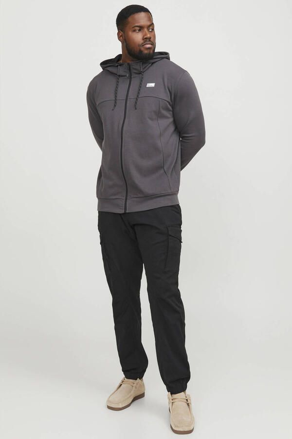 JACK & JONES PLUS SIZE tapered fit broek JPSTPAUL JJFLAKE Plus Size zwart - Foto 3