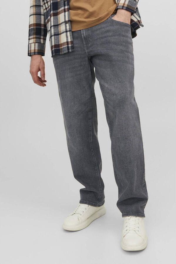 Jack & Jones PlusSize Tapered jeans JJIMIKE met slijtage effecten en functionele zakken