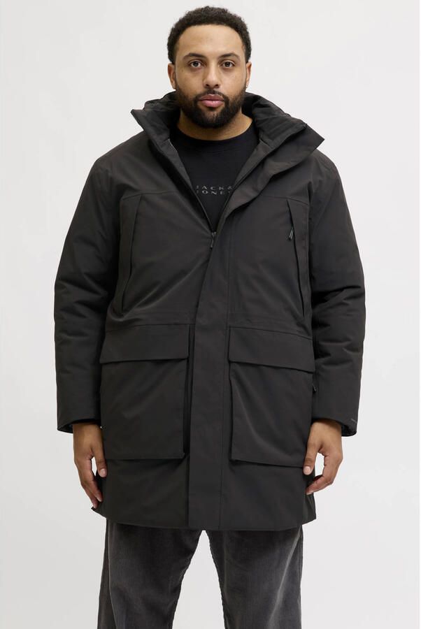 JACK & JONES PLUS SIZE winterjas Plus Size zwart