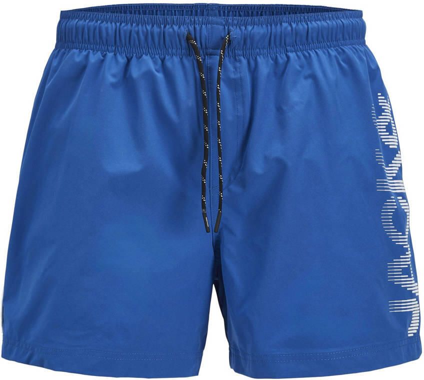 JACK & JONES PLUS SIZE zwemshort JPSTMAUI met logo blauw