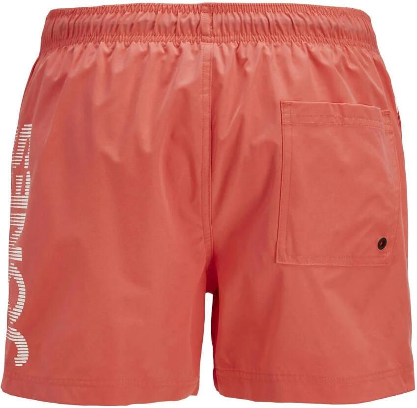 JACK & JONES PLUS SIZE zwemshort JPSTMAUI met logo koraalrood