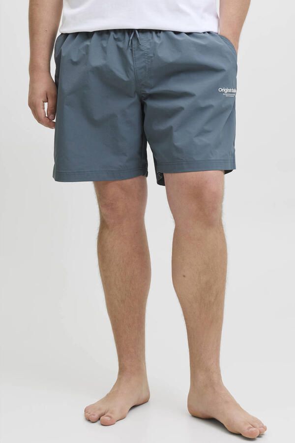 JACK & JONES PLUS SIZE zwemshort JPSTNAXOS donkergrijs - Foto 2