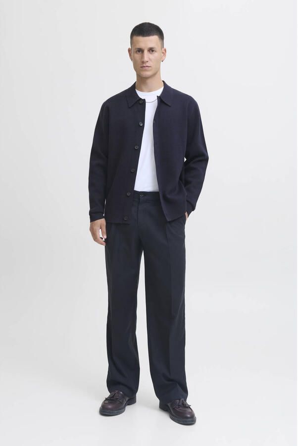 Jack & Jones Premium Gebreid jack met kentkraag model 'MILANO'