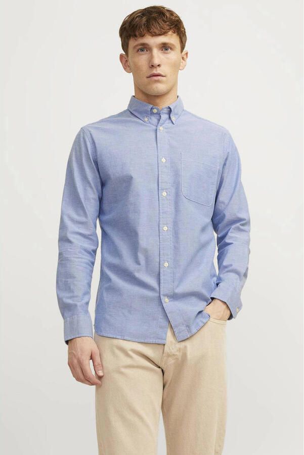 Jack & Jones Premium Slim fit vrijetijdsoverhemd met borstzak model 'BROOK OXFORD' - Foto 3