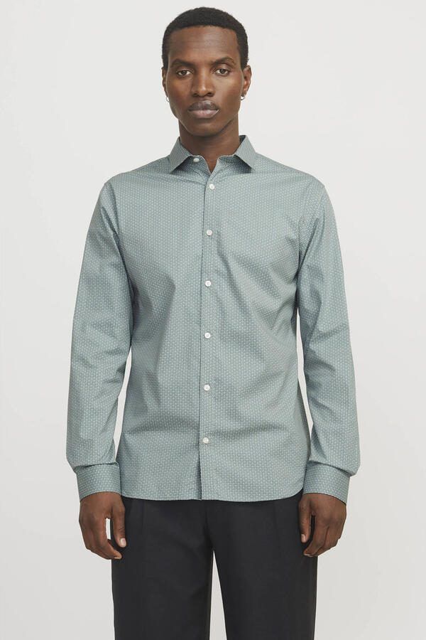 JACK & JONES PREMIUM casual overhemd groen - Foto 2