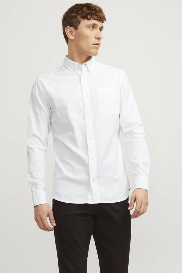 Jack & Jones Premium Slim fit vrijetijdsoverhemd met borstzak model 'BROOK OXFORD'