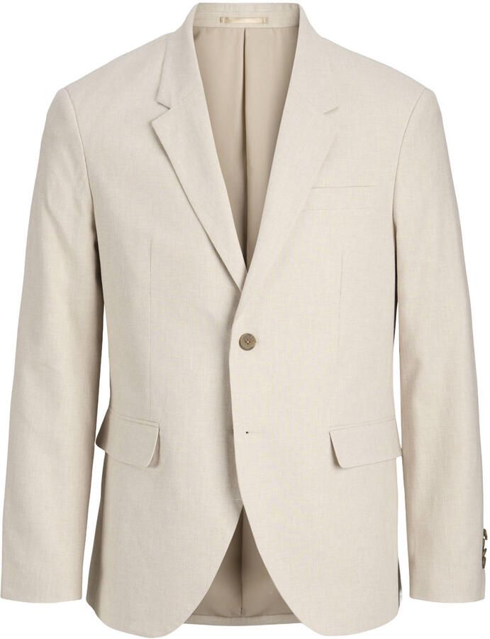 JACK & JONES PREMIUM colbert met linnen beige - Foto 3