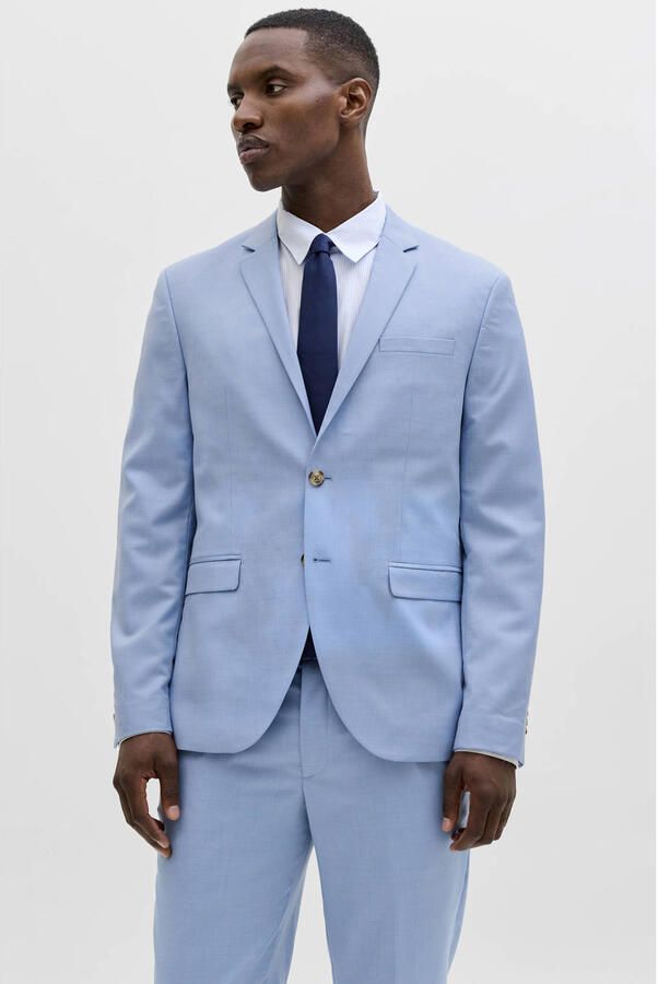 JACK & JONES PREMIUM colbert met wol blauw