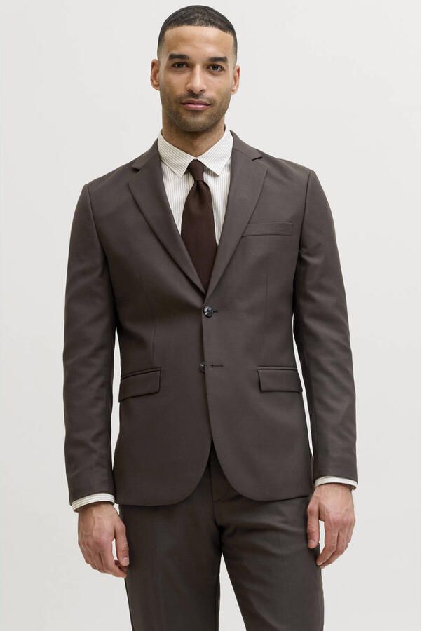 JACK & JONES PREMIUM colbert met wol donkerbruin