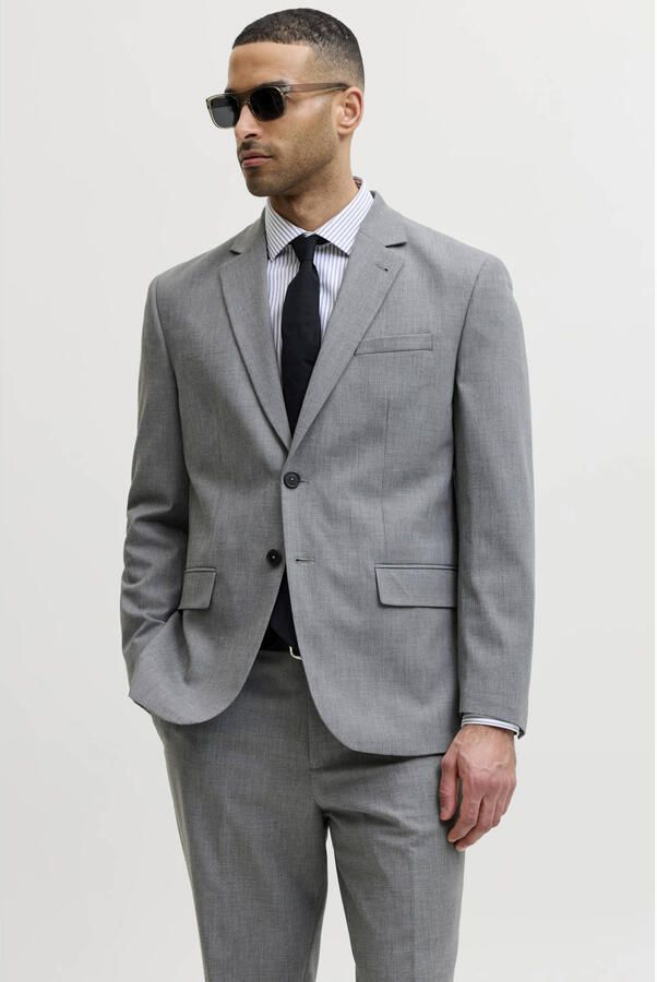 JACK & JONES PREMIUM colbert met wol grijs