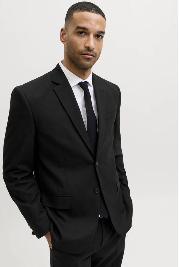 JACK & JONES PREMIUM colbert met wol zwart