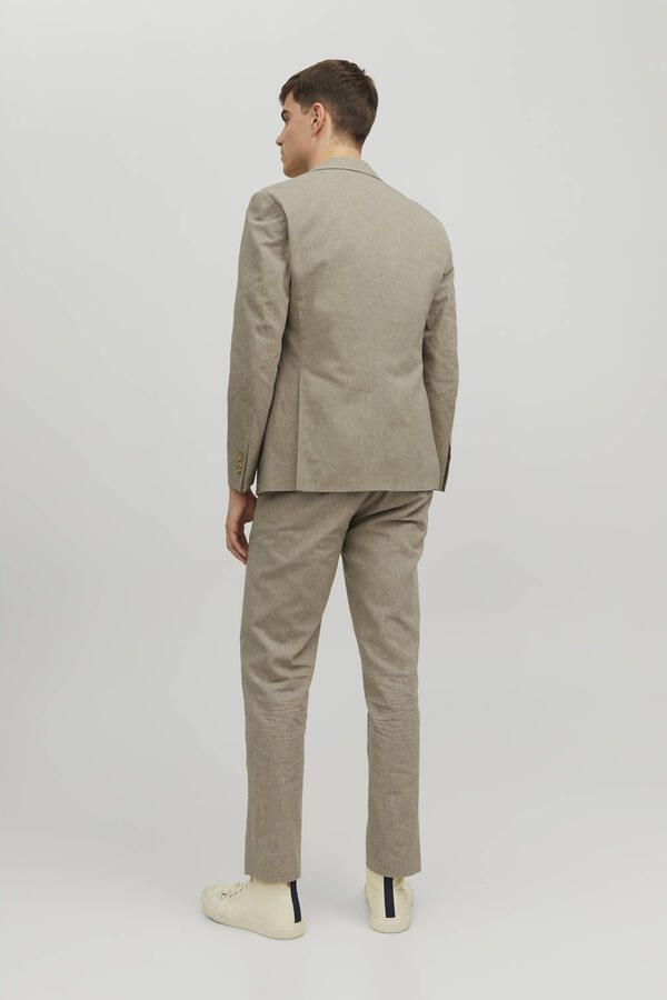 JACK & JONES PREMIUM gemêleerd slim fit colbert JPRRIVIERA met linnen beige - Foto 2