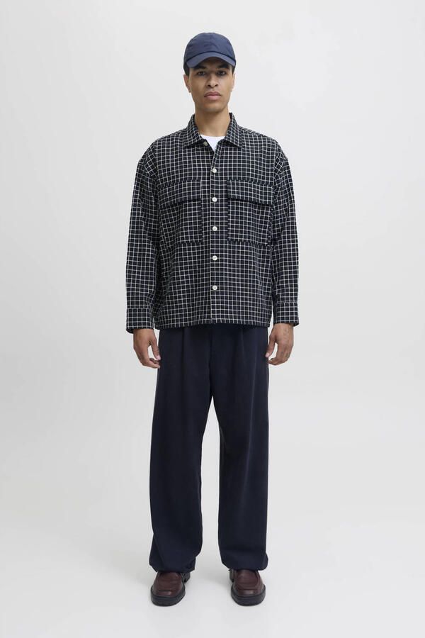 JACK & JONES PREMIUM geruit overshirt donkerblauw - Foto 2