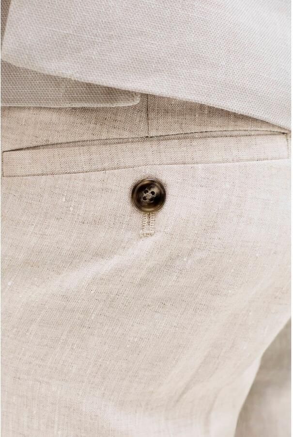 JACK & JONES PREMIUM JPRBLAMARTIN slim pantalon met linnen beige - Foto 2
