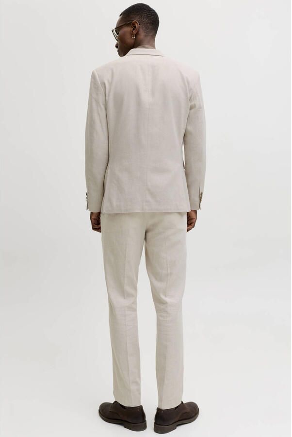 JACK & JONES PREMIUM JPRMARTIN slim pantalon met linnen beige - Foto 2