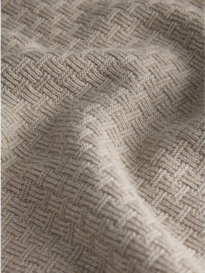 JACK & JONES PREMIUM katoenen regular fit gebreide trui beige - Foto 2