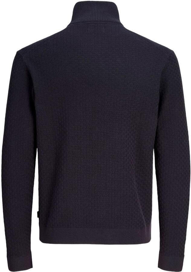 JACK & JONES PREMIUM katoenen regular fit gebreide trui dark navy - Foto 3