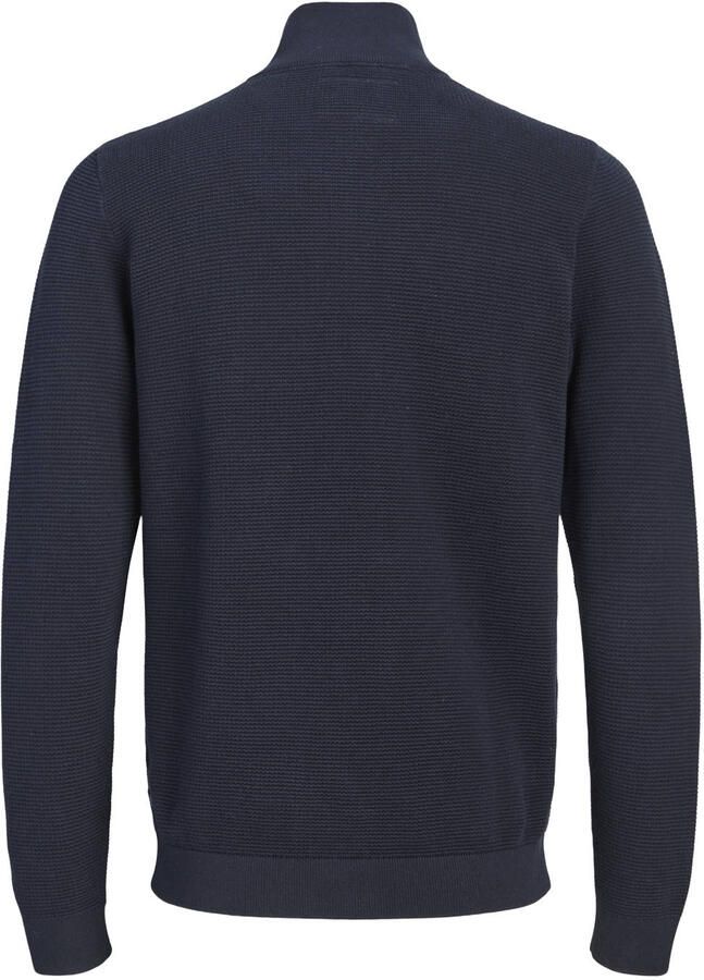 JACK & JONES PREMIUM katoenen regular fit gebreide trui donkerblauw