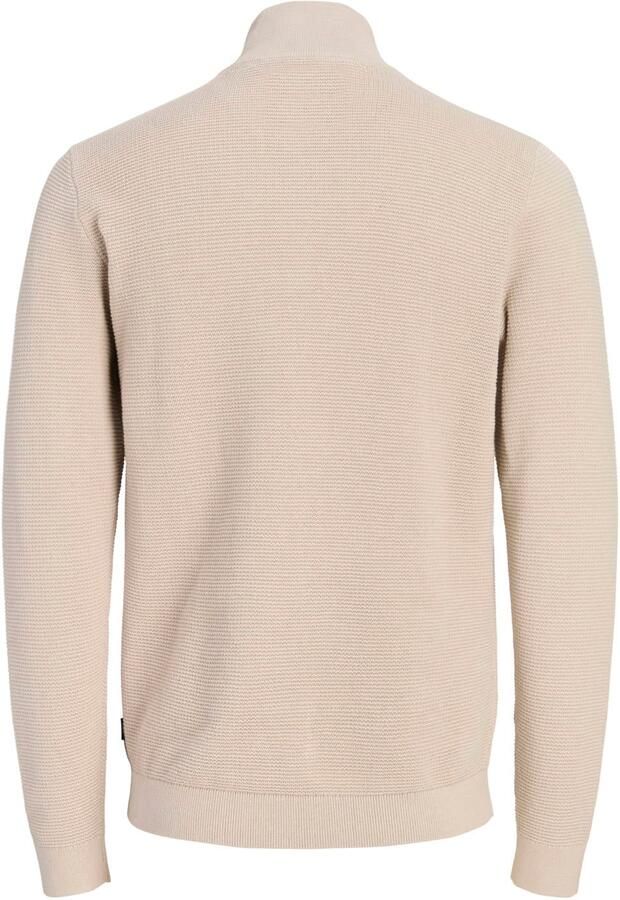 JACK & JONES PREMIUM katoenen regular fit gebreide trui plaza taupe