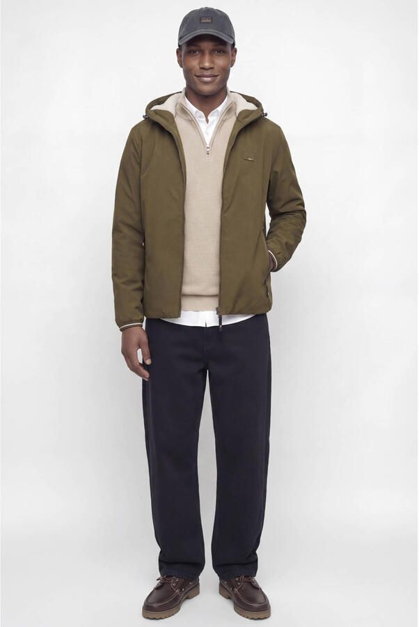 JACK & JONES PREMIUM katoenen regular fit gebreide trui plaza taupe - Foto 3