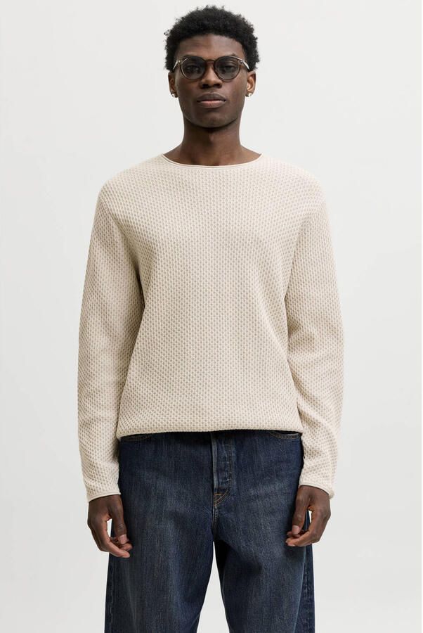 JACK & JONES Premium Gebreide pullover met structuurpatroon model 'BLUMASON'