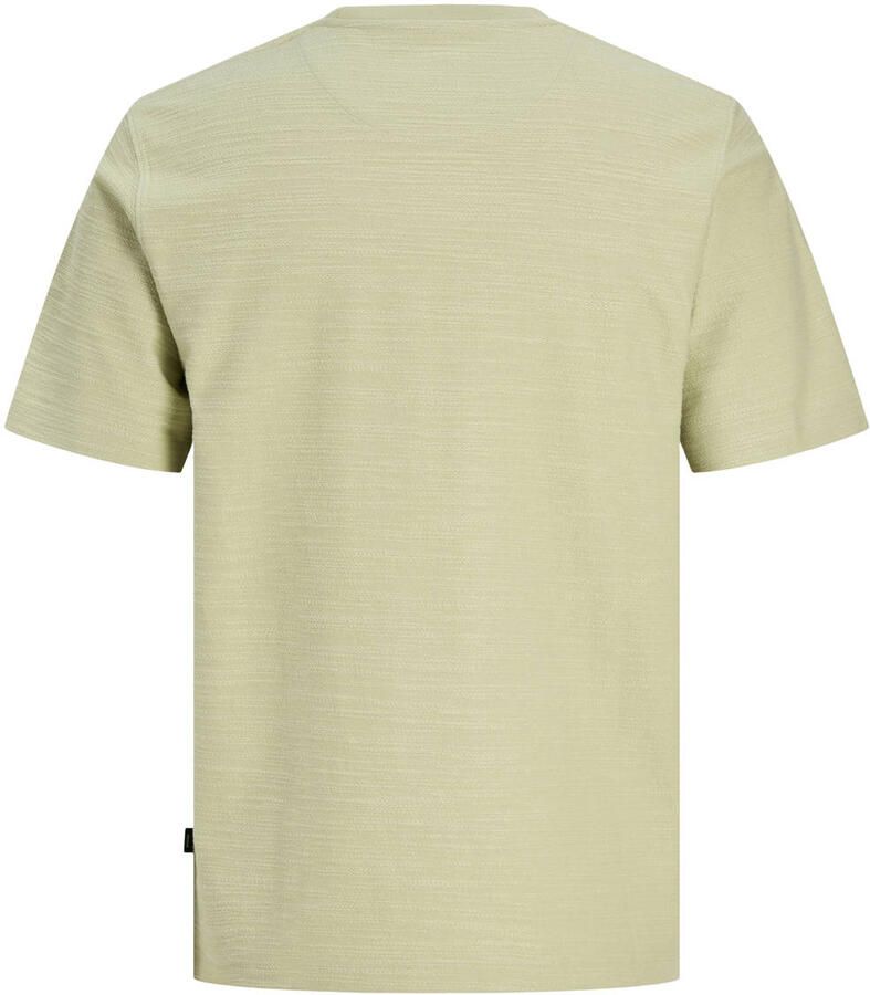 JACK & JONES PREMIUM linnen T-shirt met print en textuur limegroen - Foto 2