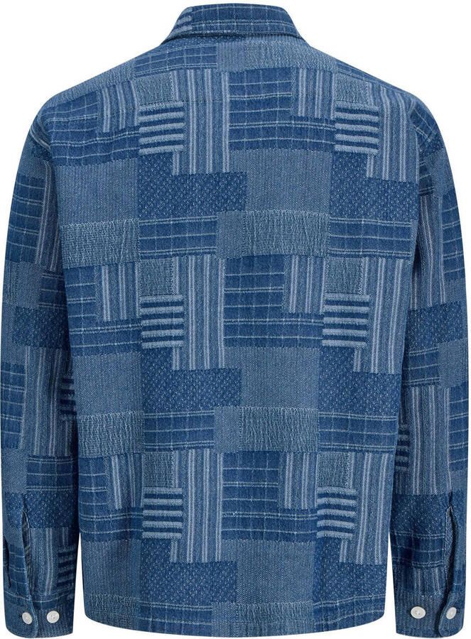 JACK & JONES PREMIUM loose casual overhemd blauw - Foto 2