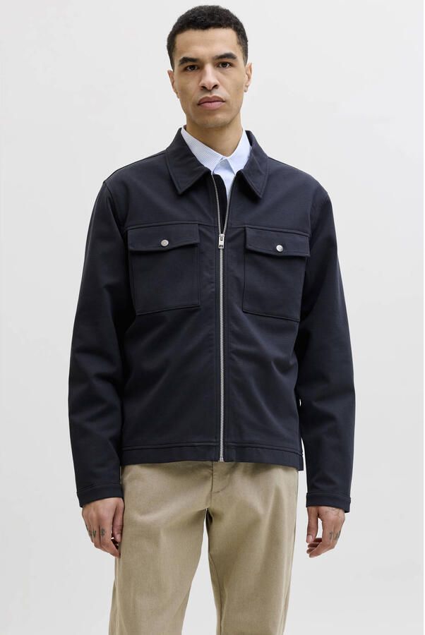 JACK & JONES PREMIUM overshirt donkerblauw