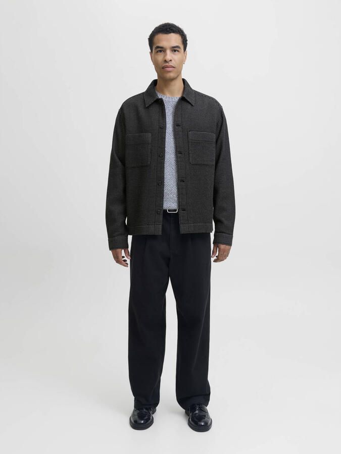 JACK & JONES PREMIUM overshirt met textuur zwart - Foto 3