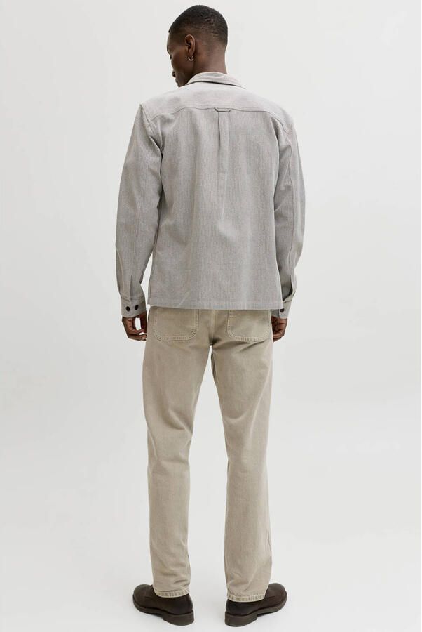JACK & JONES PREMIUM regular casual overhemd met linnen grijs - Foto 2