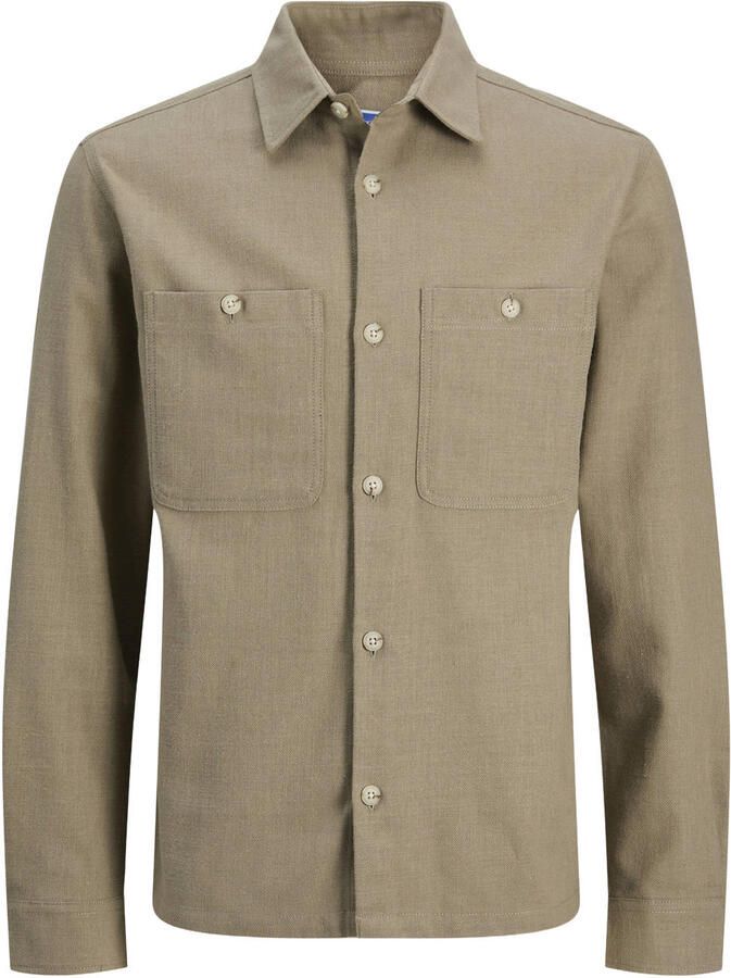 JACK & JONES PREMIUM regular casual overhemd met linnen groen - Foto 2