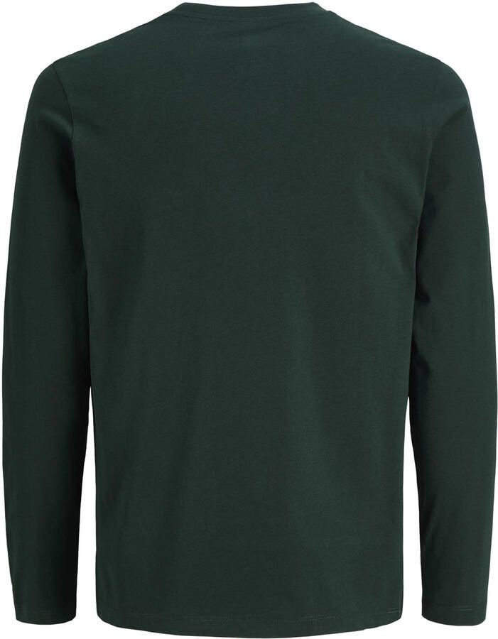 JACK & JONES PREMIUM regular fit longsleeve met print donkergroen