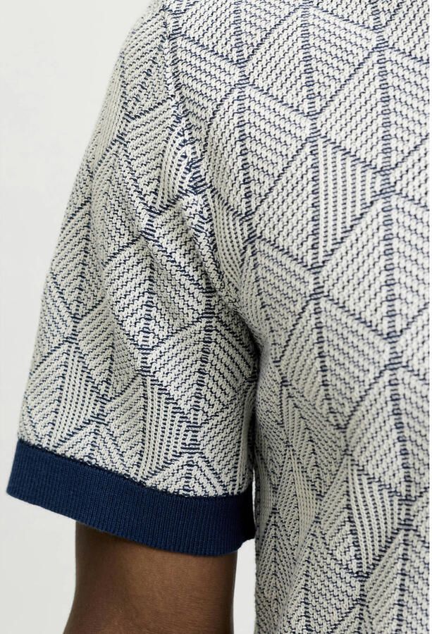JACK & JONES PREMIUM regular fit polo met print donkerblauw - Foto 2