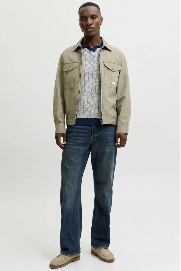 JACK & JONES PREMIUM regular fit polo met print donkerblauw - Foto 3