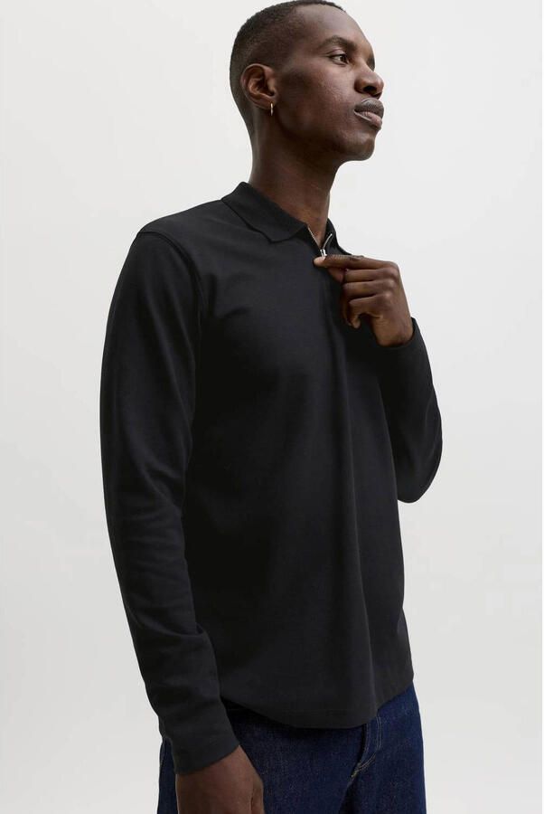 JACK & JONES PREMIUM regular fit polo's zwart smokey olive (set van 2) - Foto 3