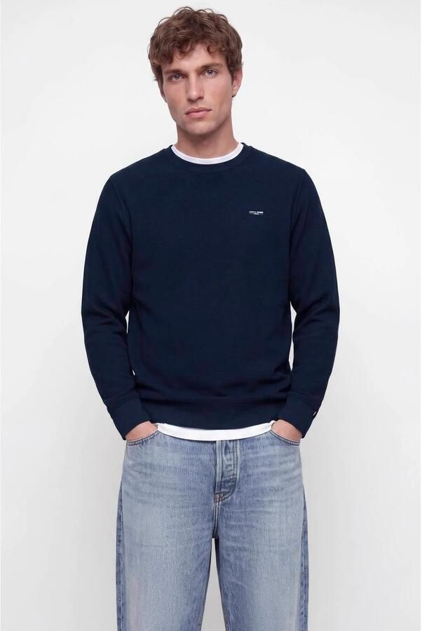JACK & JONES PREMIUM regular fit sweater donkerblauw