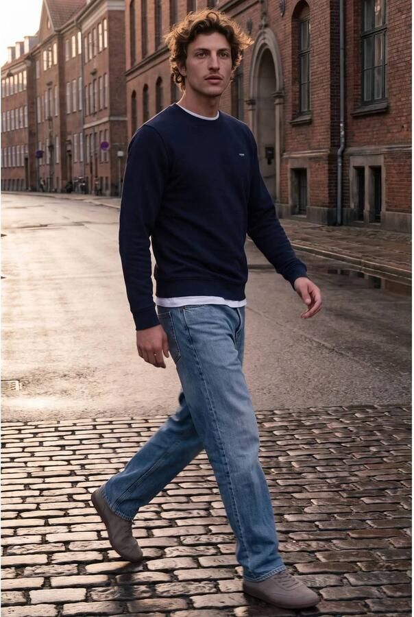 JACK & JONES PREMIUM regular fit sweater donkerblauw - Foto 2