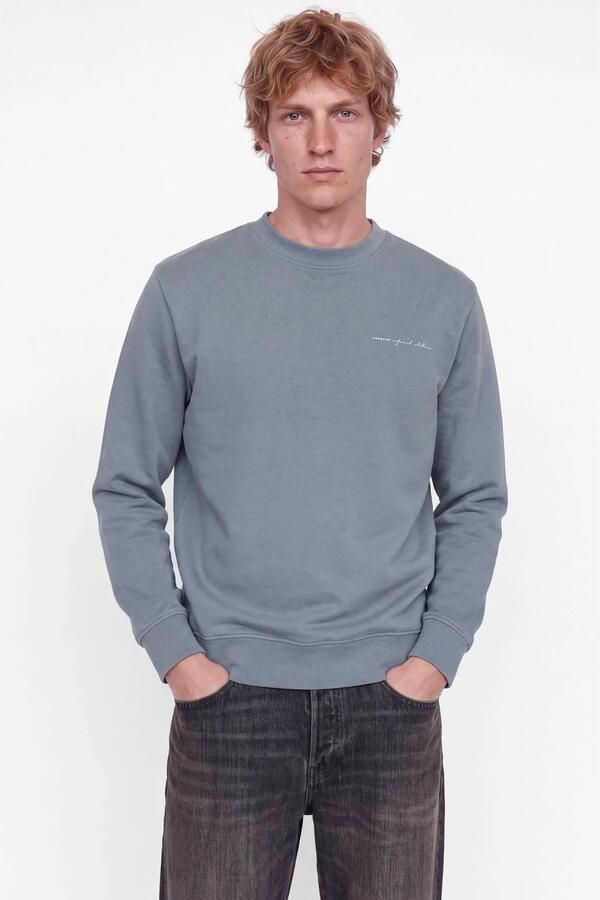 JACK & JONES PREMIUM regular fit sweater grijsblauw